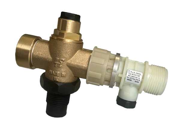 Messing Druckminderer + Rückflussverhinderer