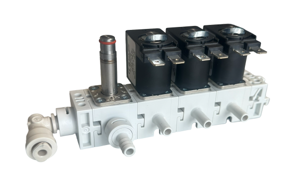 A. u. K. Müller 3er Ventilblockleiste Sielaff