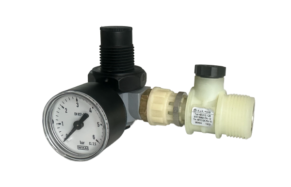 Mini-Druckminderer + Rückflussverhinderer